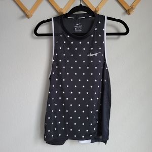Nike Women's Dri-Fit Dry Running Top Tank Stars